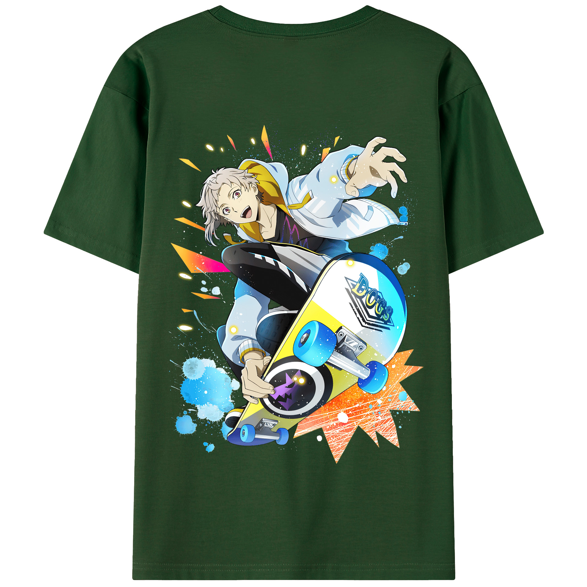 （画像用） 文豪ストレイドッグス Bungo Stray Dogs 綿100％半袖Tシャツ（背面プリント）